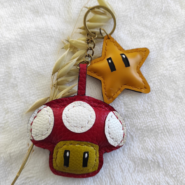 Porte clés champignon/étoile 