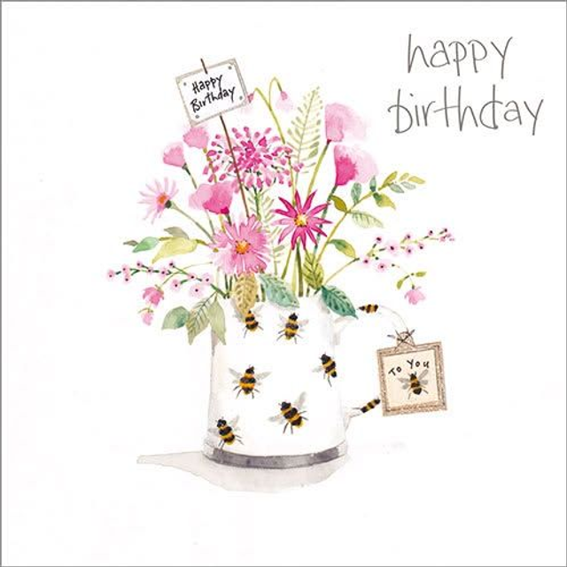 Birthday Bees and Flowers Greeting Card  A105