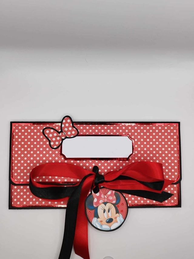 Pochette cadeau (argent ou chèque) "Minnie rouge"