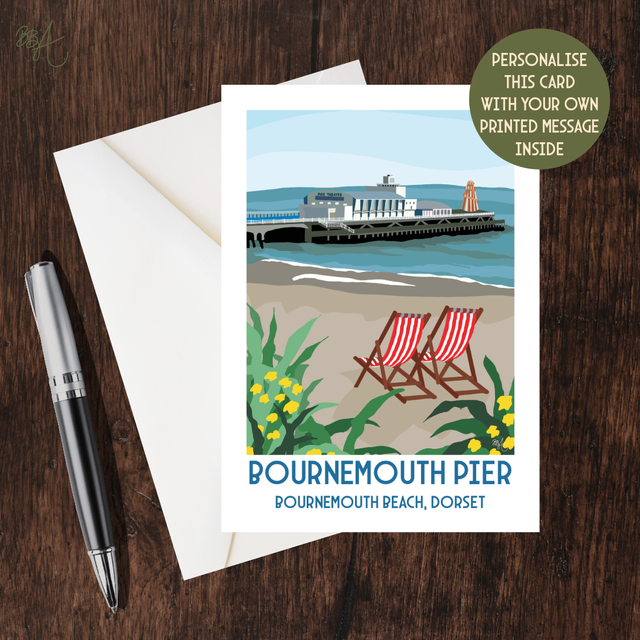 Bournemouth Pier, Travel Poster Card