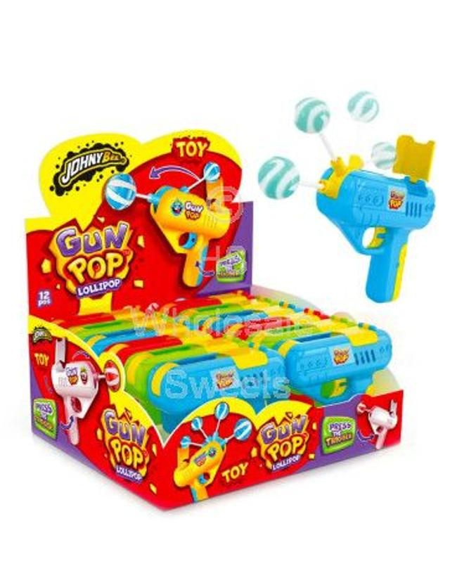 No Johny Bee Gun Pop Lollipop X12