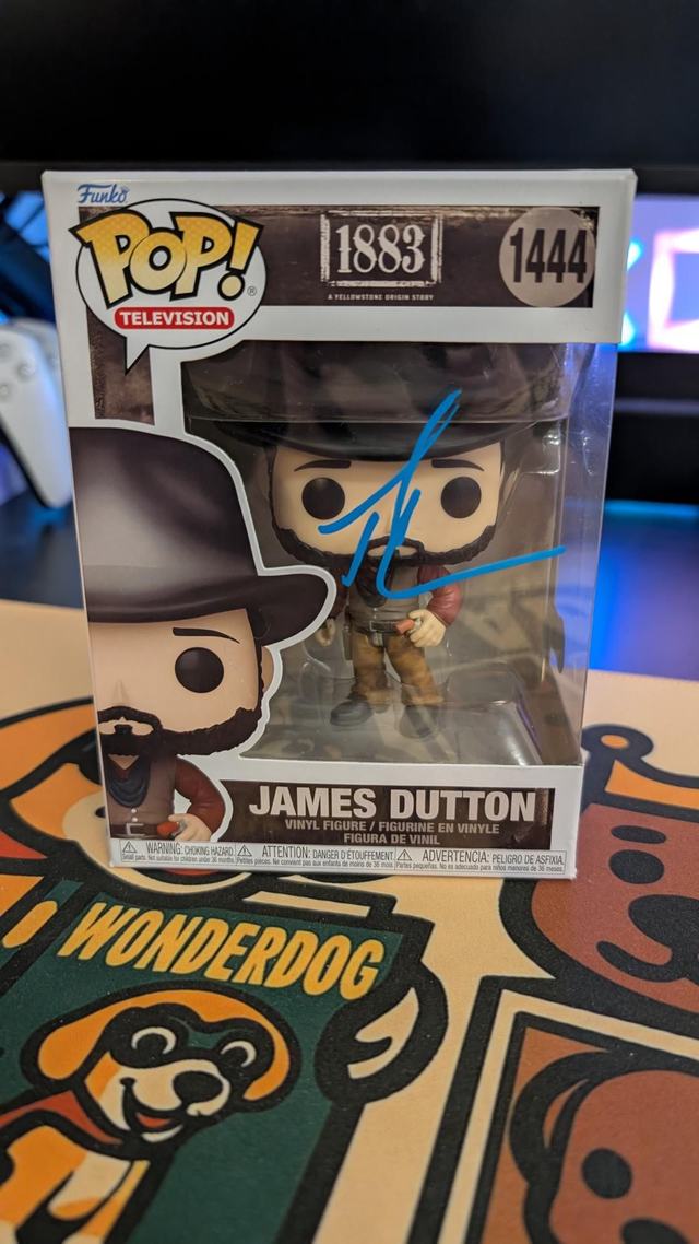Funko Pop Yellowstone 1883 James Dutton 1444 Signed by Tom McGraw with Beckett COA
