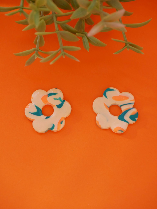 Bloom Peach Orange Fluo Green