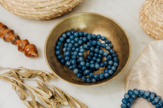 Bracelet Quartz bleu -  Bonheur, communication et connexion
