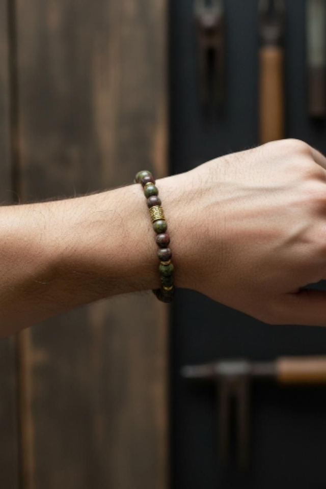 Bracelet Jaspe Sang de dragon - Force & Protection