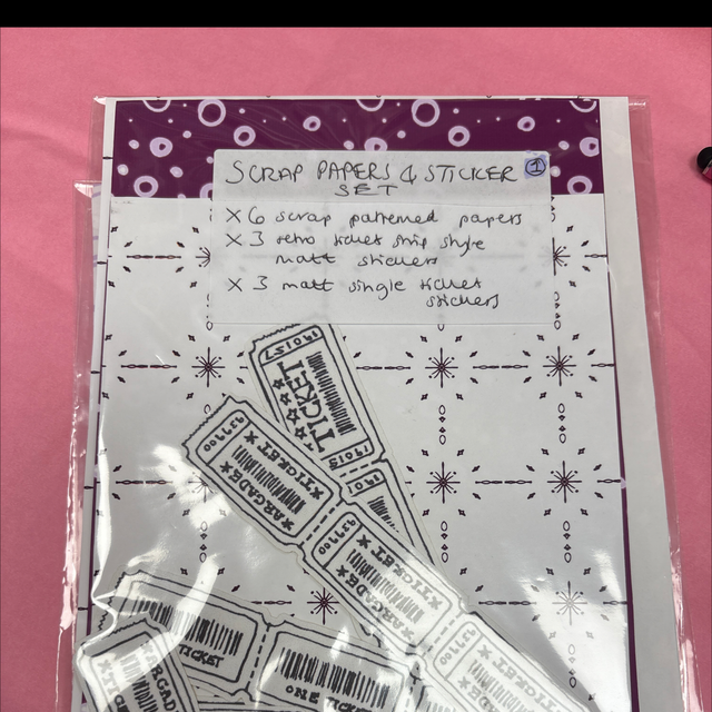 Amelia Paveley scrap papers and stickers 