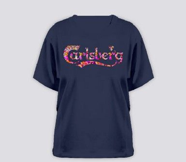 B02944C7 - Carlsberg T-SHIRT IN BIELASTICO MEZZA MANICA CON STAMPA