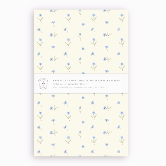 Carnet de note - Les petites fleurs bleues