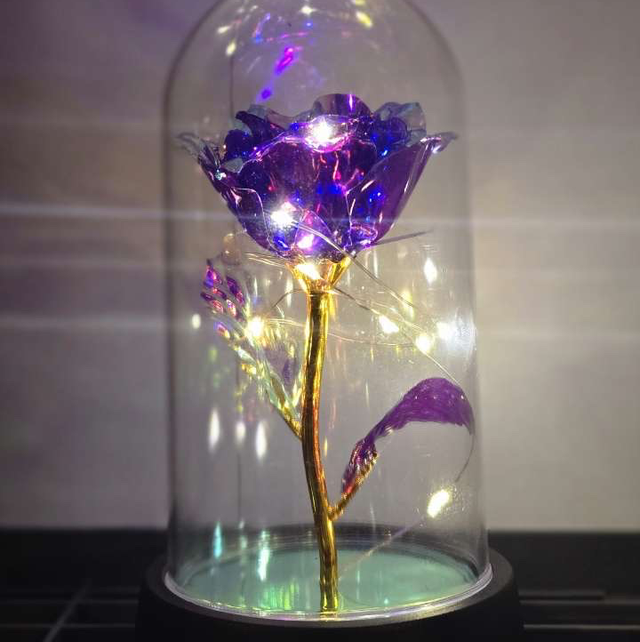 Rose éternelle led - Violet 