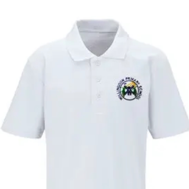 Logo white unisex polo shirt