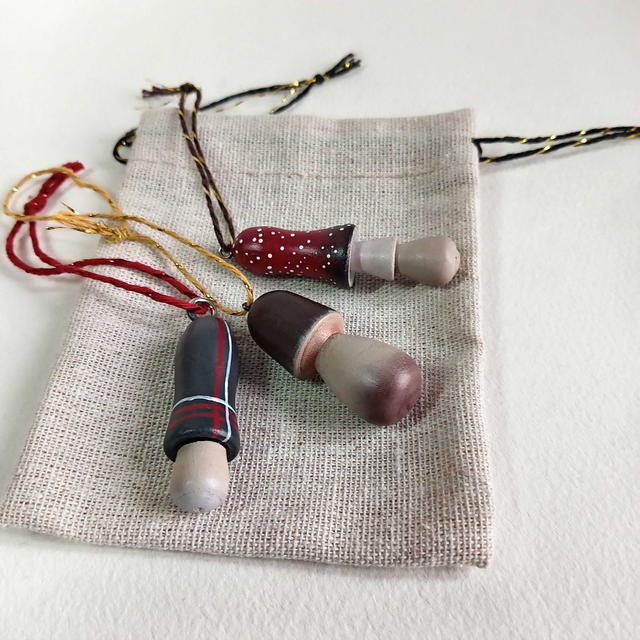 Lot de 3 champignons