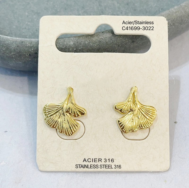 Boucles d’oreilles fleur de gingko