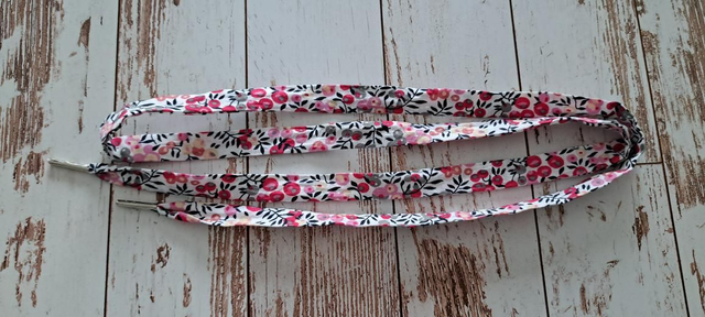 Lacets fleurs d'olivier rose