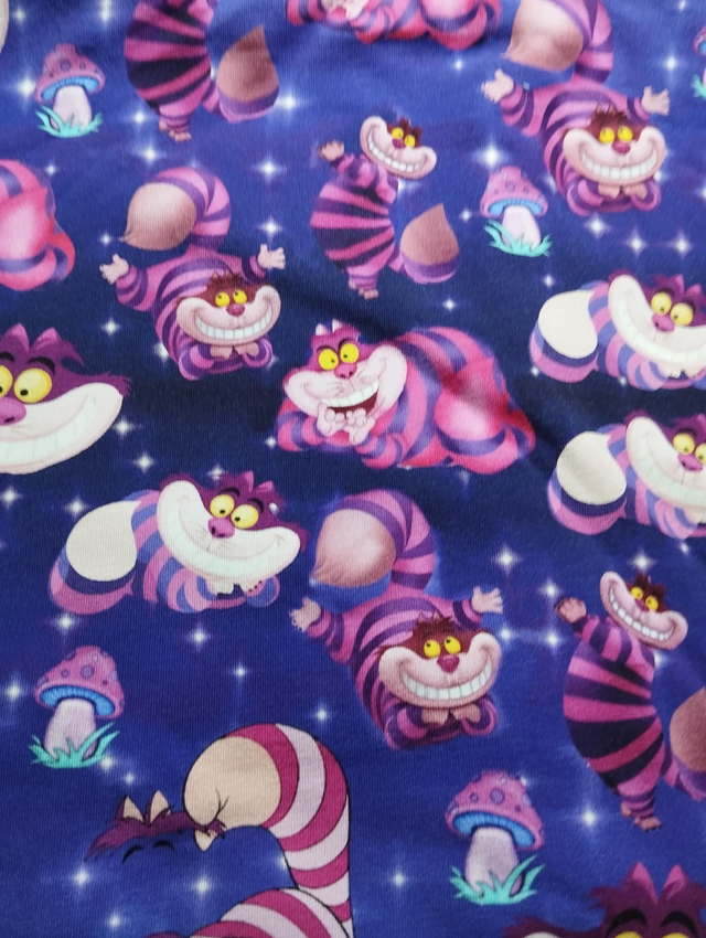 Tissu Le chat Du Cheshire pour COMMANDE