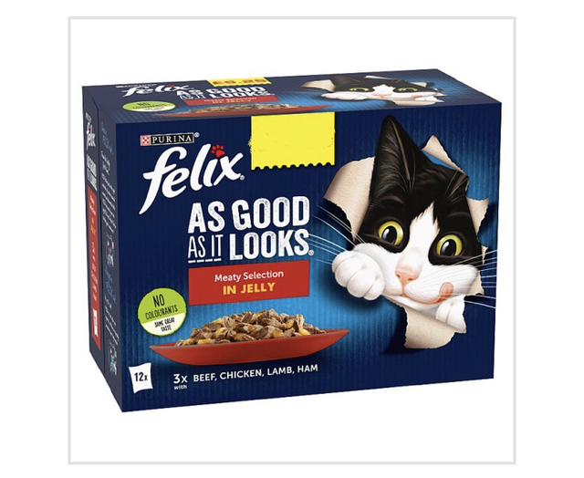 Felix As Good As It Looks Meaty Selection in Jelly 12 x 100g (1.2kg) 