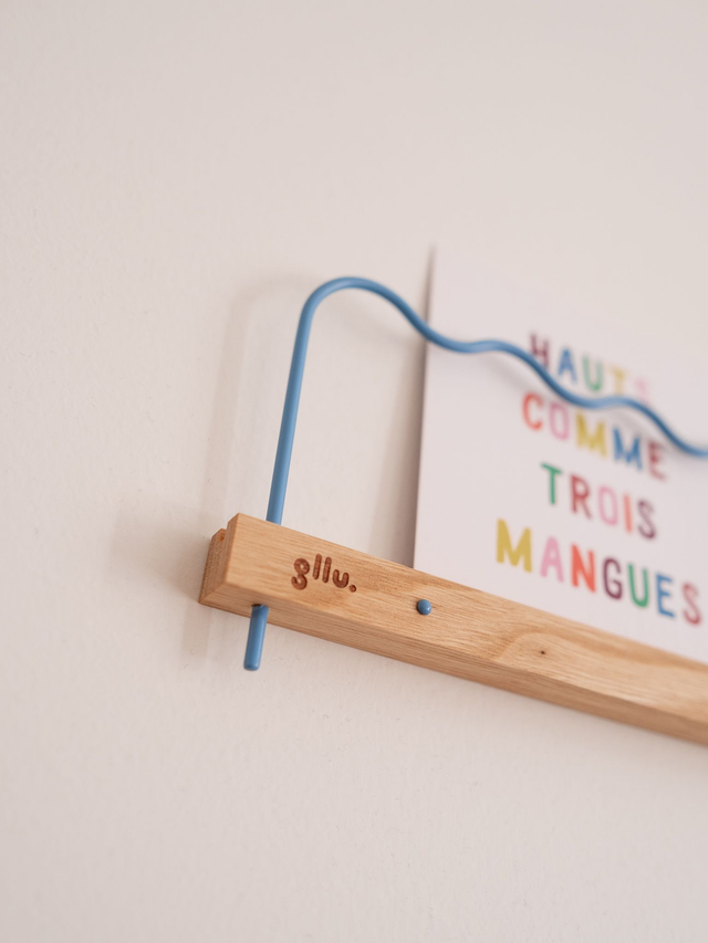 Super-poses Ondes Bleu clair - 20cm x2