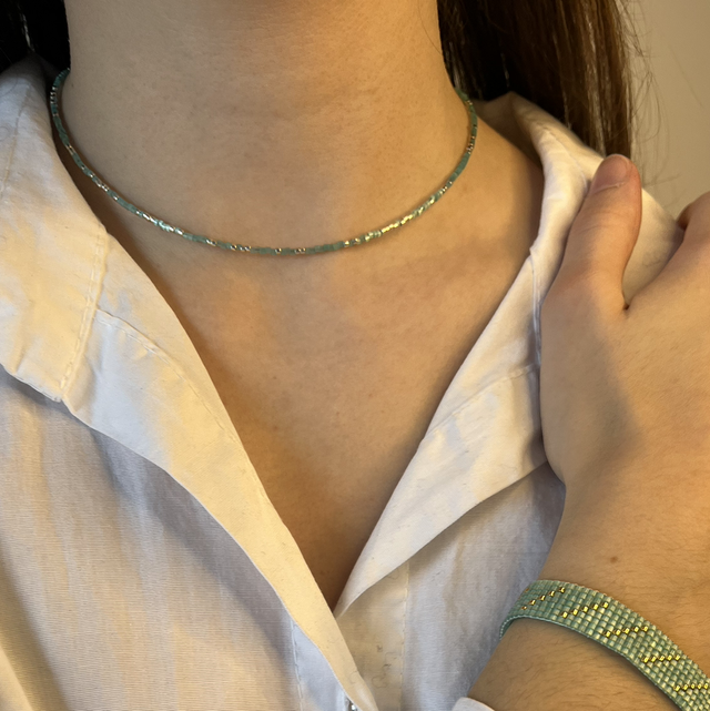 Collier perlé Cristal 