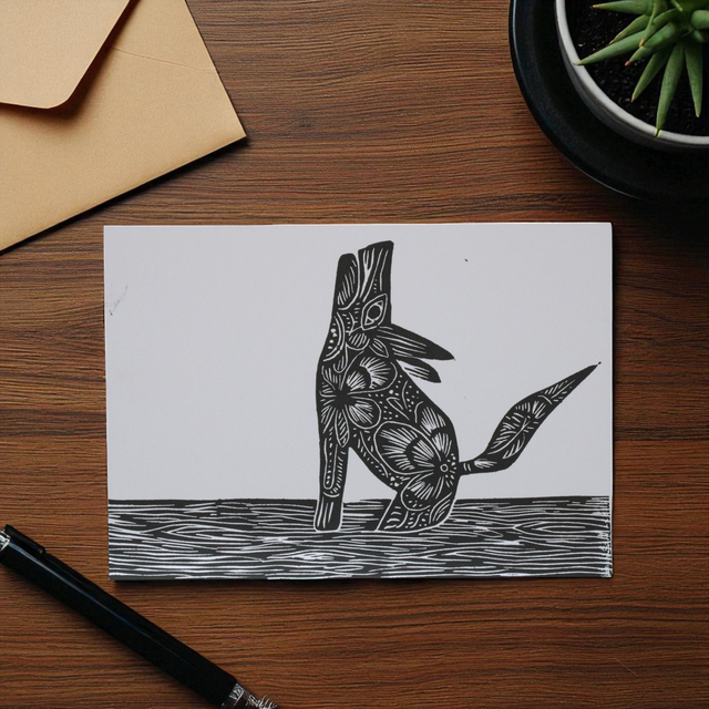 Carte postale Alebrije - illustration &quot;Itzcuintli&quot; 