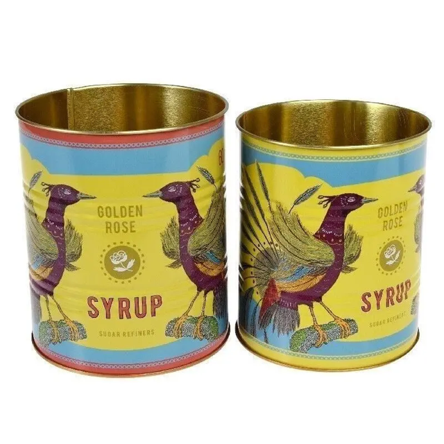 Medium Storage Tins (Set of 2) - Golden Rose Syrup