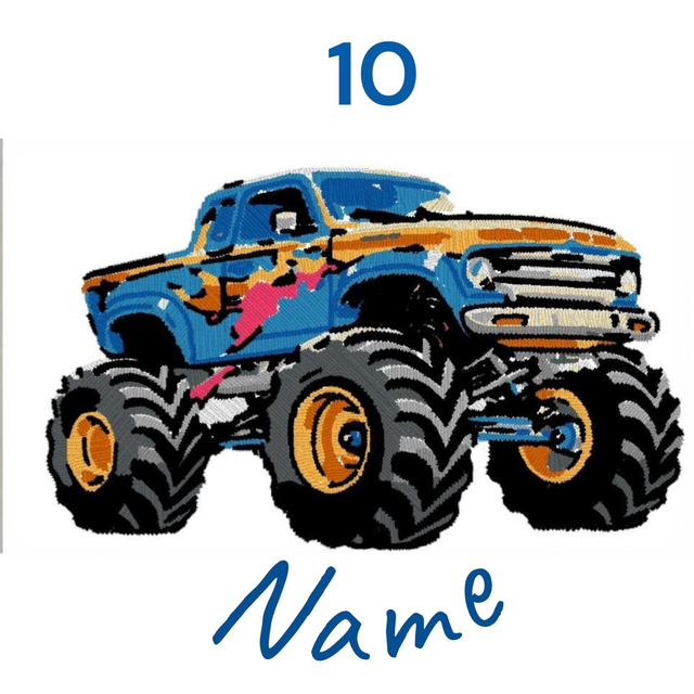 Monster Truck mit Namen und Alter 