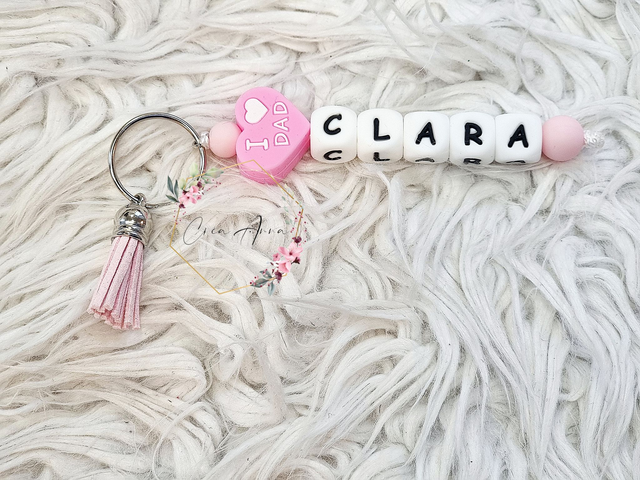 Porte-clé I love Mom / Dad