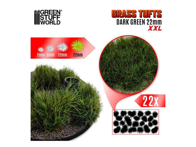 touffes 22mm dark green GSW 11448
