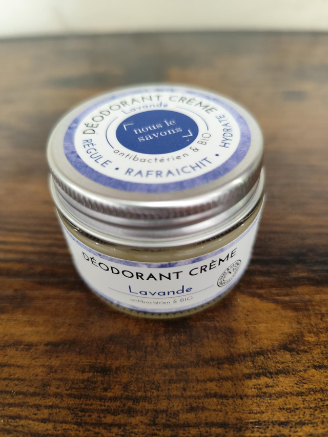 Déodorant Crème BIO Lavande – Naturel, Antibactérien &amp; Fait Main – 50g
