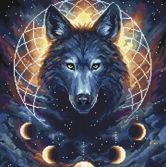 Dream Catcher Wolf Cross Stitch Kit