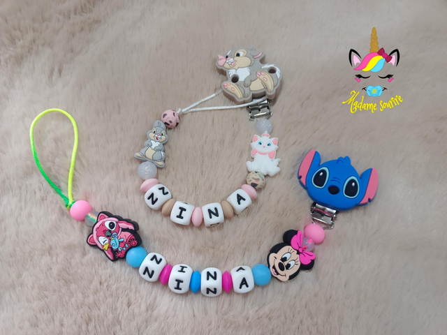 2 Attaches tétines Idoles+