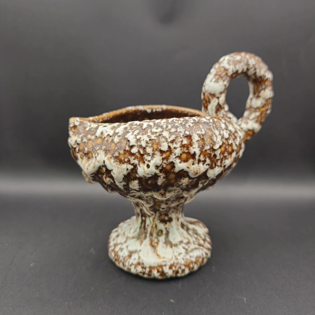 Bougeoir en céramique de Vallauris/Fat Lava (années 50-70)