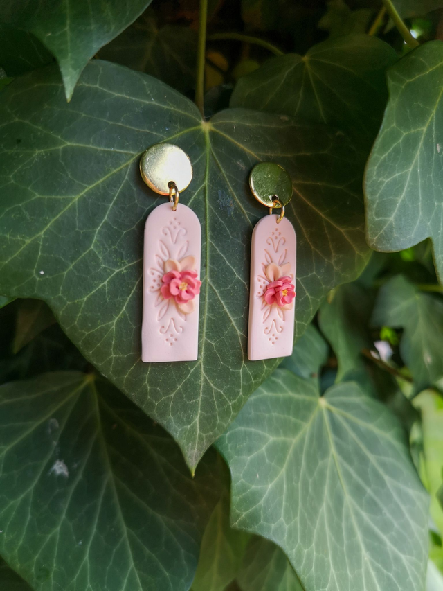 Collection Florale Jardin de Corail - Boucles d&#039;oreilles Charlotte