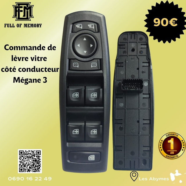 Commande de lève vitre  RENAULT MEGANE 3