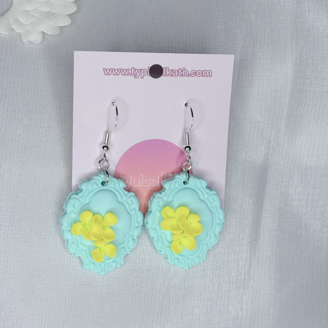 Mirror canola clays earrings