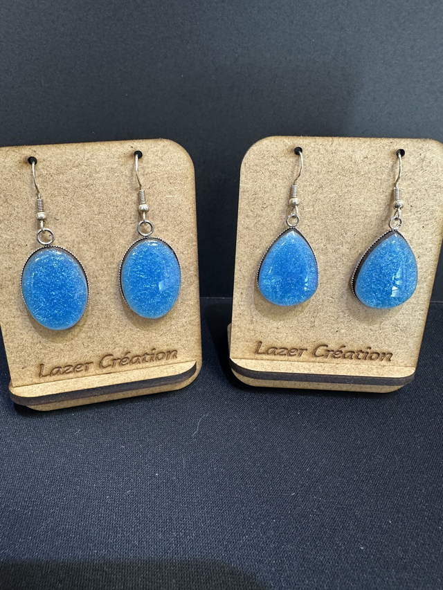 Boucles d'oreilles bois