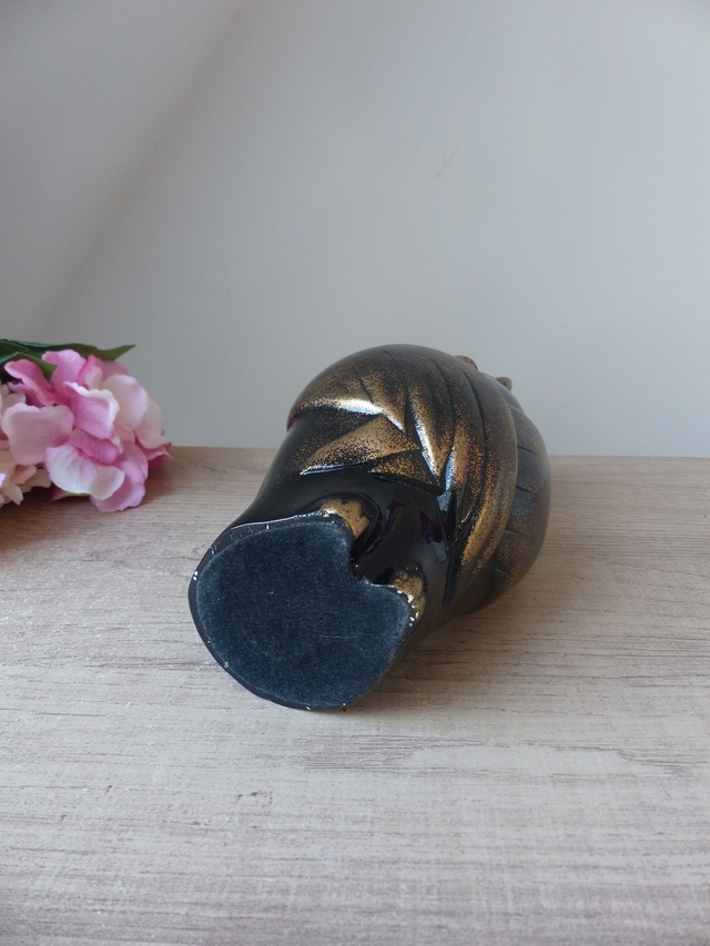 Statue Chouette Zen en Résine Noire et Dorée : Élégante Décoration Intérieure Maison – Original Idéal pour Décorer le Bureau ou Comme Cadeau