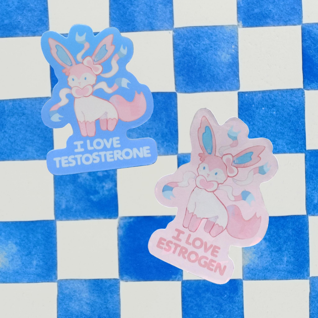 i love hormones - vinyl sticker 