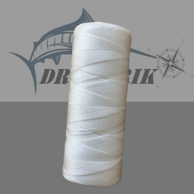 FIL CABLE NYLON 210D/09 BLANC BOBINE DE 250G 