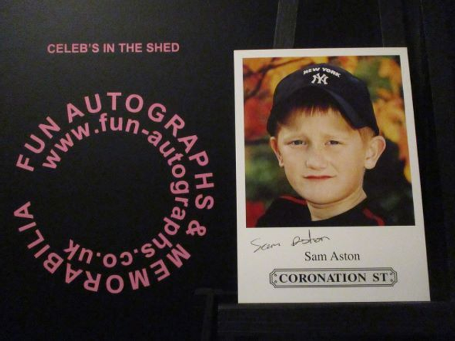 Sam Aston (Chesney Brown) Original Coronation Street Pre-Print Cast Card