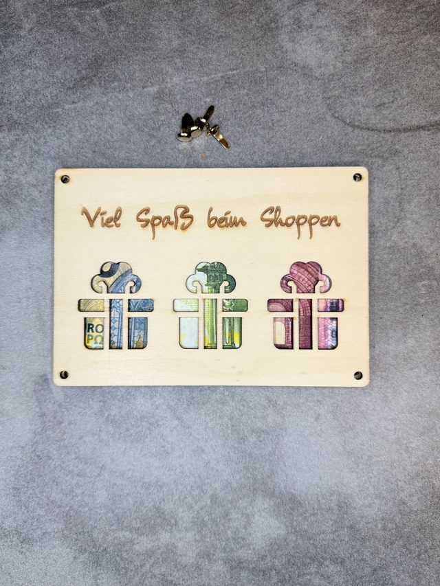 Geldgeschenk "Viel Spaß beim Shoppen"