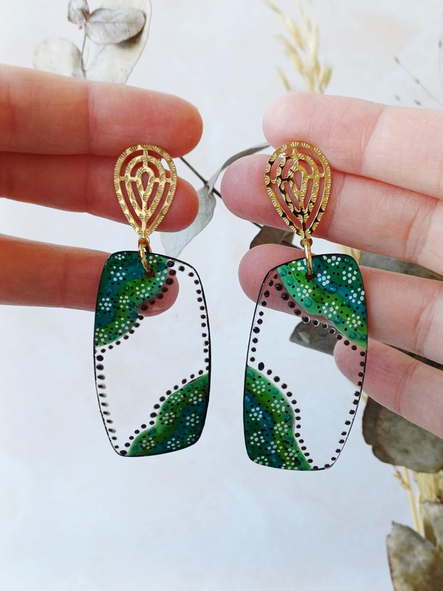 &quot; Lisia &quot; Boucles d&#039;oreilles verres de lunettes 