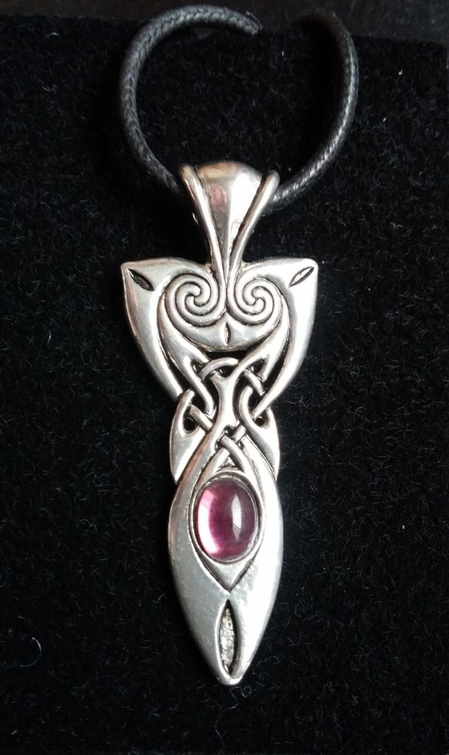 Pewter pendant - Heather jewel