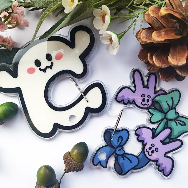 Ghost and Bat Carabiner