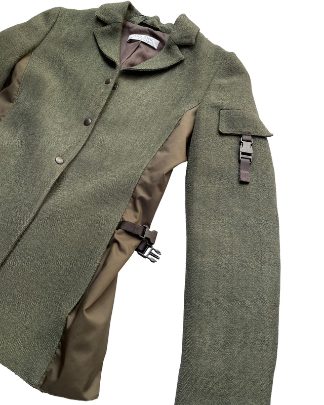 Miu Miu FW 1999 – Veste tailoring militaire en vert olive