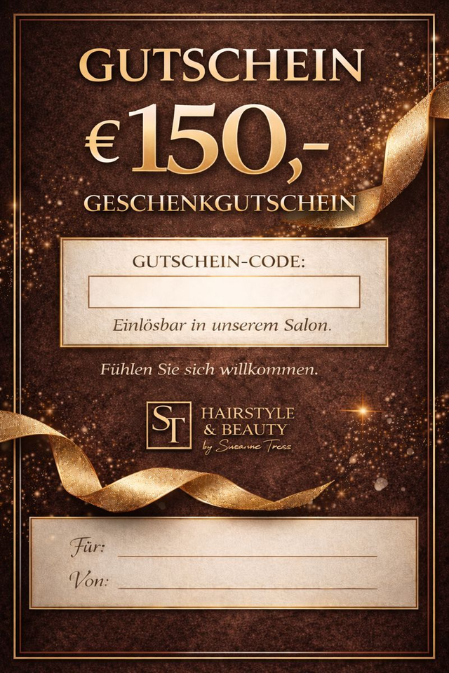 Geschenkgutschein – Hairstyle & Beauty by Susanne Tress € 150,-