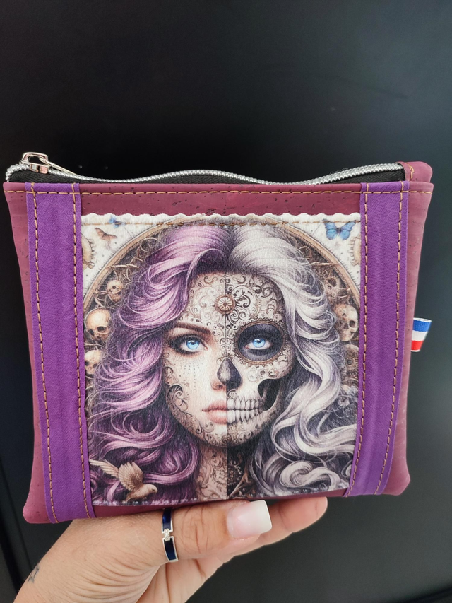 Pochette en liège  calavera #1