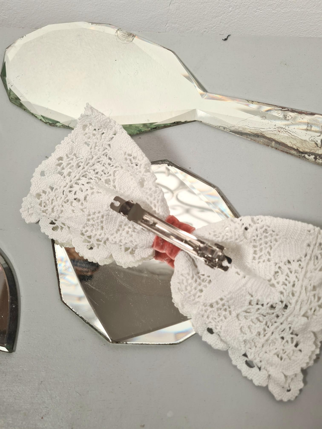 Barrette XXL collection vintage en tissus upcyclés