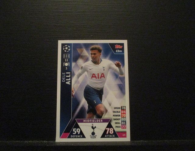 Dele Alli - UEFA Champions League Match Attax 2018/19 Original Trading Card #189