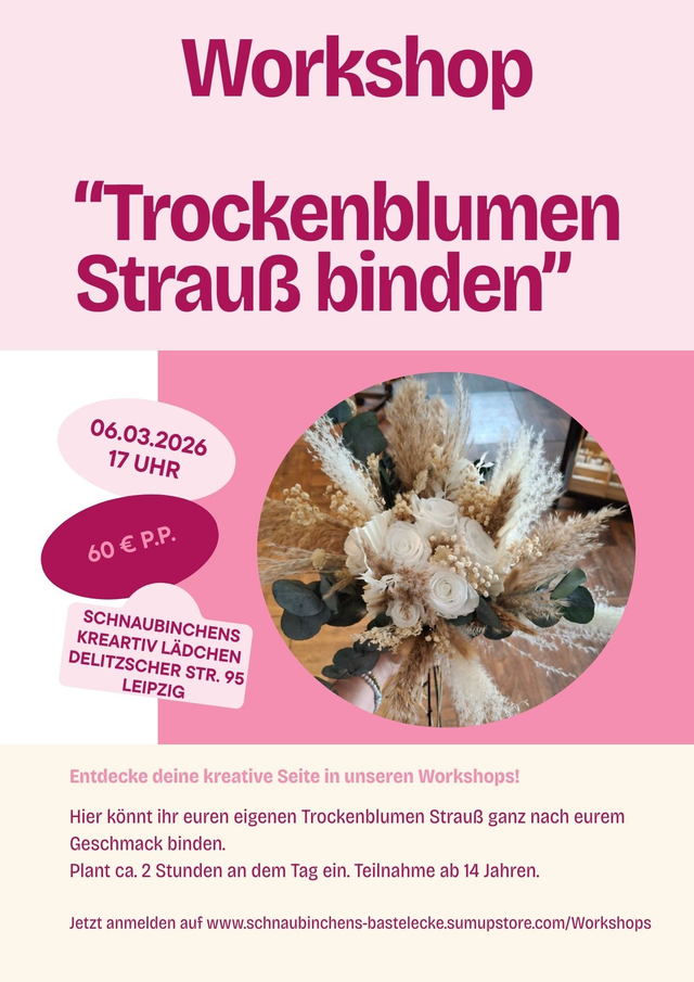Workshop Trockenblumen Sträuße binden für Erwachsene