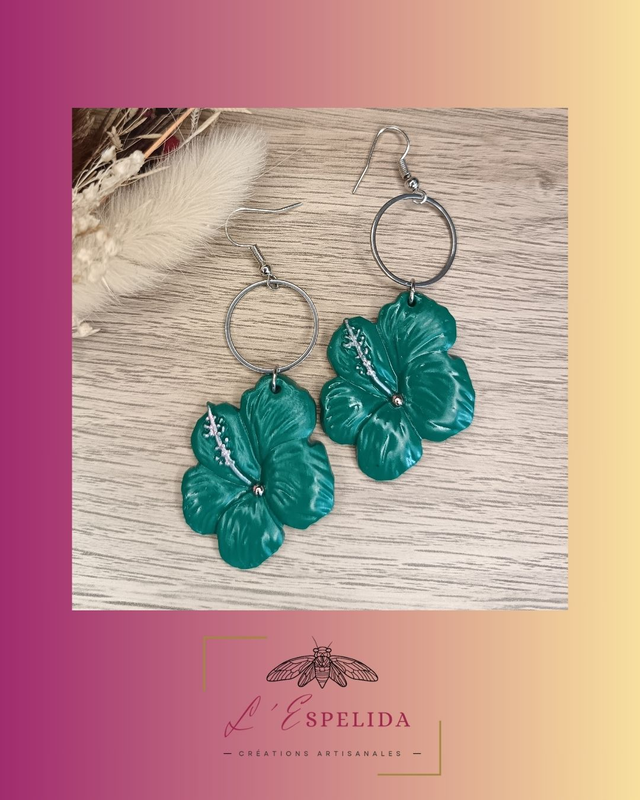 Hibiscus vert et argenté