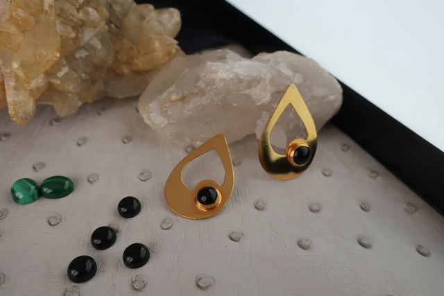 Boucles d'oreille Elégance d'Onyx